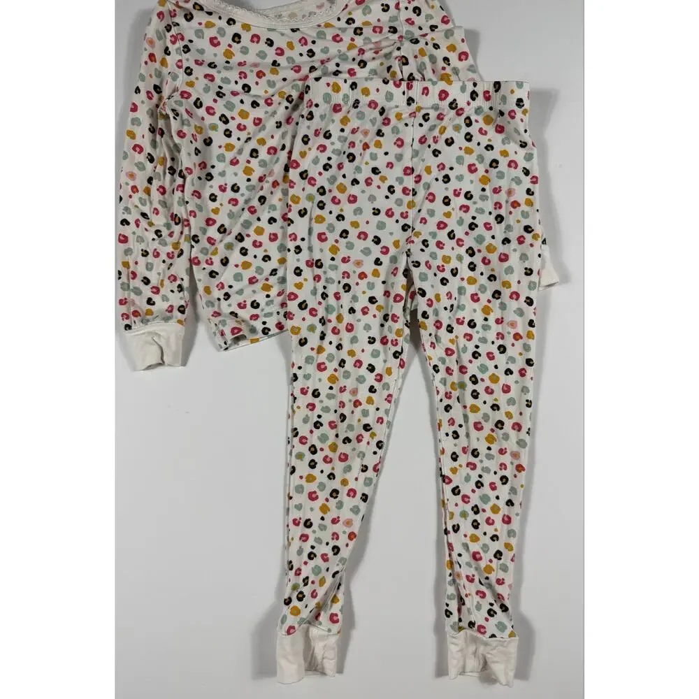 Little Me Bamboo Long Sleeve Leopard Print Pajamas size 4